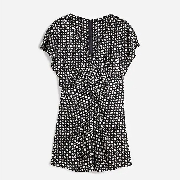 NEW Madewell Ruched V-neck Mini Dress - Picture 2 of 7